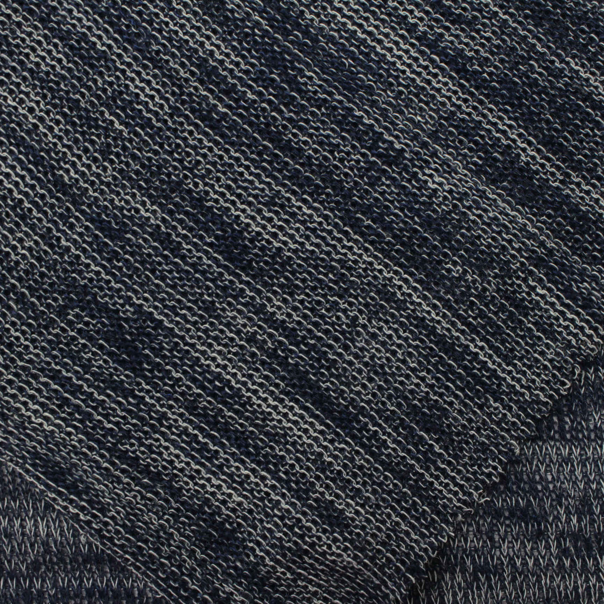 Navy Marl Chunky Knit, Viscose-Poly, 150 gsm