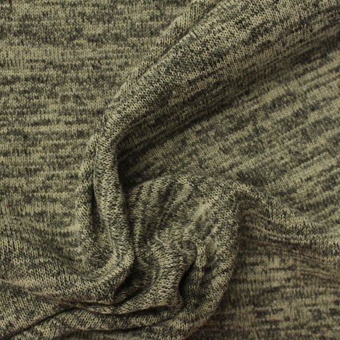 Heathered Grey Marl Chunky Knit, Polyester, 230 gsm, 170 cm