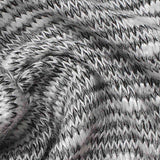 Black Heathered-Marl Chunky Knit, Poly-Cotton — texture
