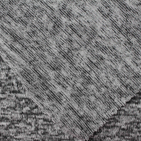 Black Marl Chunky Knit, Viscose-Poly, 258 gsm