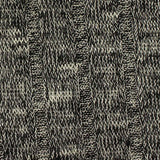 Black Marl Rib Knit, Viscose-Poly — texture