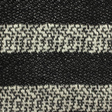 Black Horizontal-Stripe Chunky Knit, Poly-Viscose