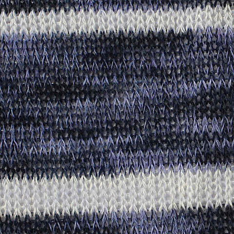 White Stripes Chunky Knit, Viscose-Poly, 138 gsm