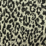 Black Animal Print Jacquard, Cotton-Poly