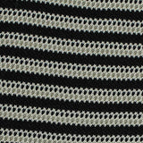 Black Horizontal-Stripe Chunky Knit, Polyester — texture