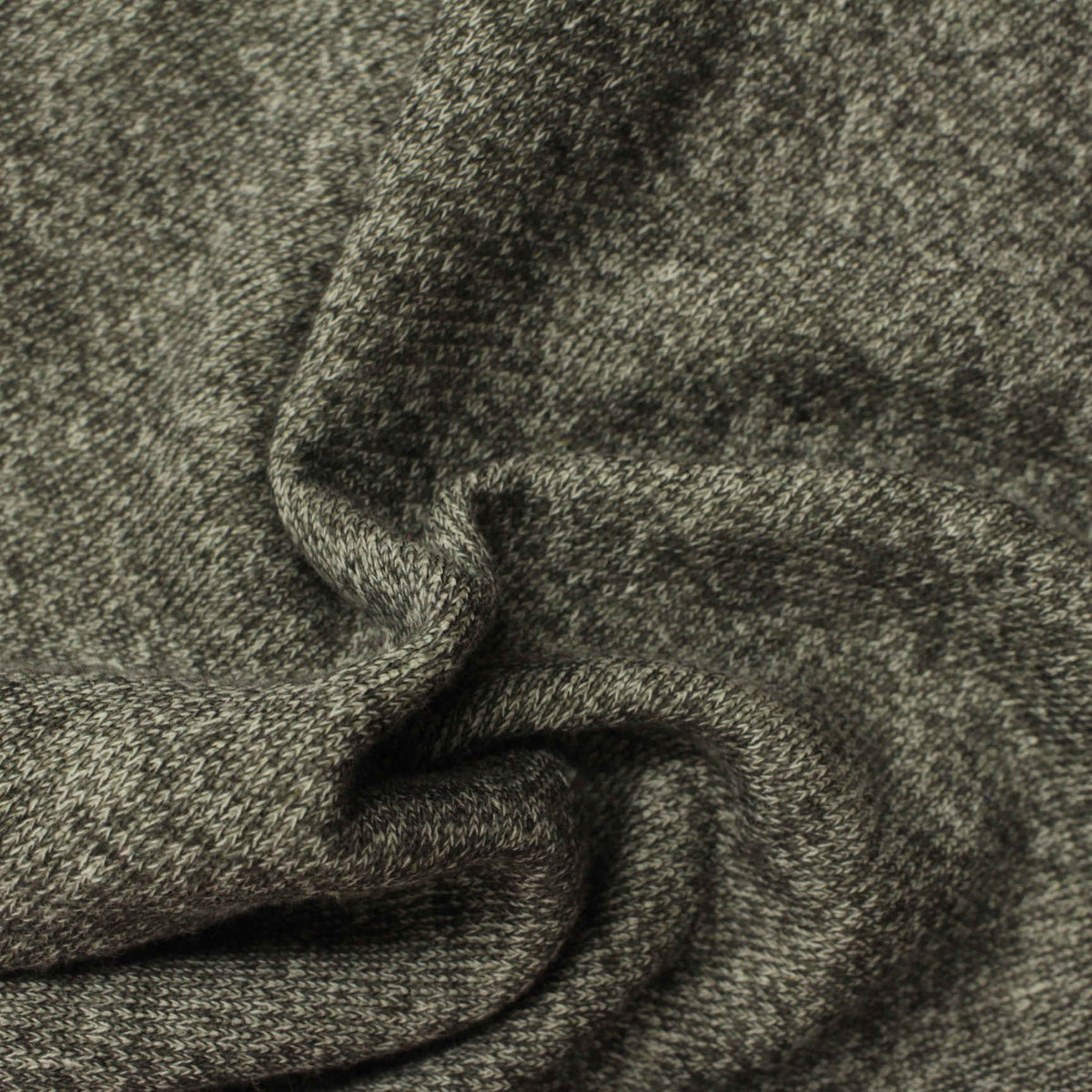 Heather Grey Marl French Terry, Cotton-Poly, 238 gsm