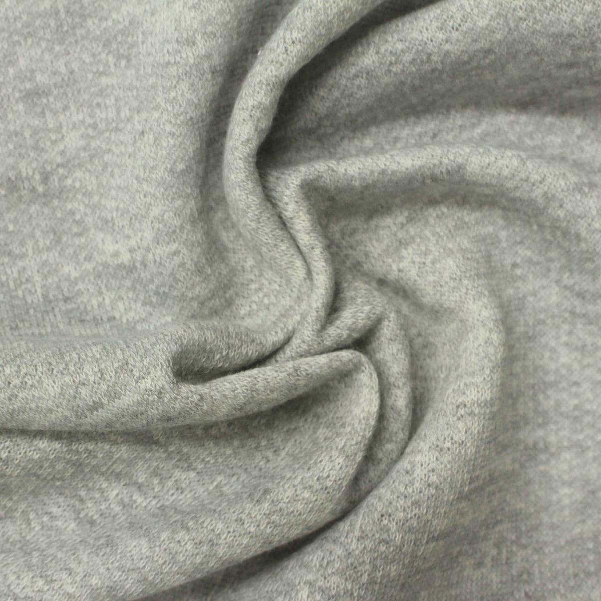 Light Grey Heathered-Marl French Terry, Cotton-Poly, 180 gsm
