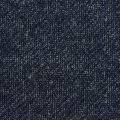 Dark Blue Marl French Terry, Cotton-Poly, 200 gsm