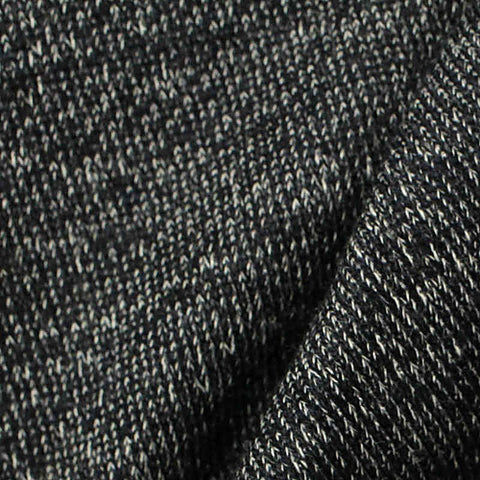 Black Marl French Terry, Viscose-Poly, 258 gsm