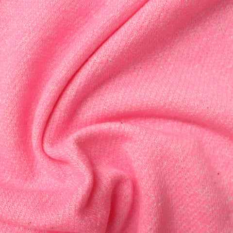 Pink Marl French Terry, Polyester, 200 gsm