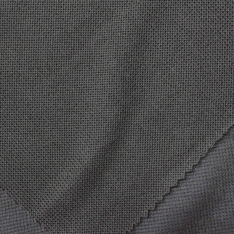 Polyester Stretch Chunky Knit Fabric, 205 gsm, 160 cm — Grey