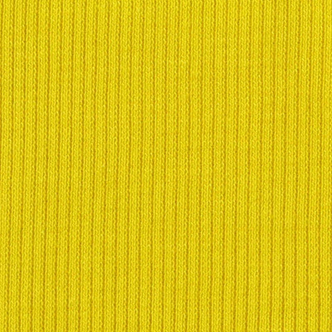 Cotton Polyester Stretch Rib Knit Fabric, 280 gsm, 135 cm — Yellow