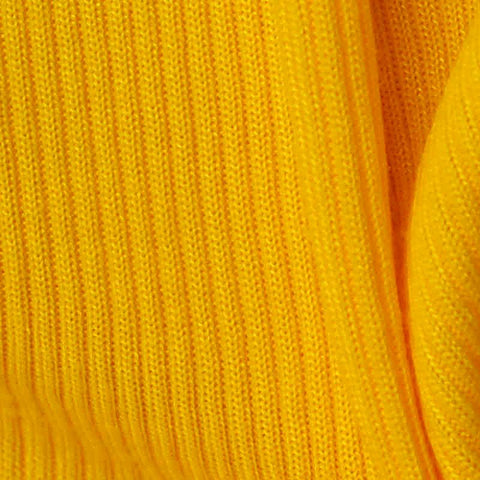 100% Polyester Rib Knit Fabric, 230 gsm, 135 cm — Yellow
