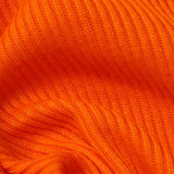 100% Polyester Rib Knit Fabric, 230 gsm, 135 cm — Orange — texture