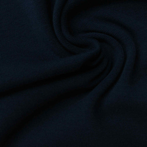 Brushed Rib Knit Fabric, 340 gsm, 135 cm — Navy