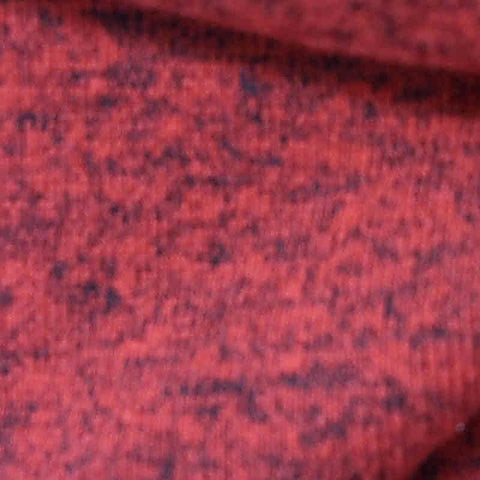 Red Marl Chunky Knit, Viscose-Poly, 195 gsm