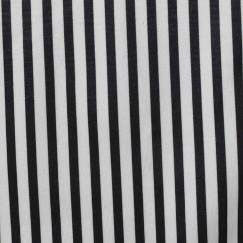 Black Vertical-Stripe Knit, Polyester, 196 gsm