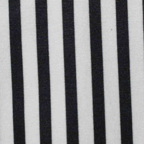 Black Vertical-Stripe Knit, Polyester, 196 gsm