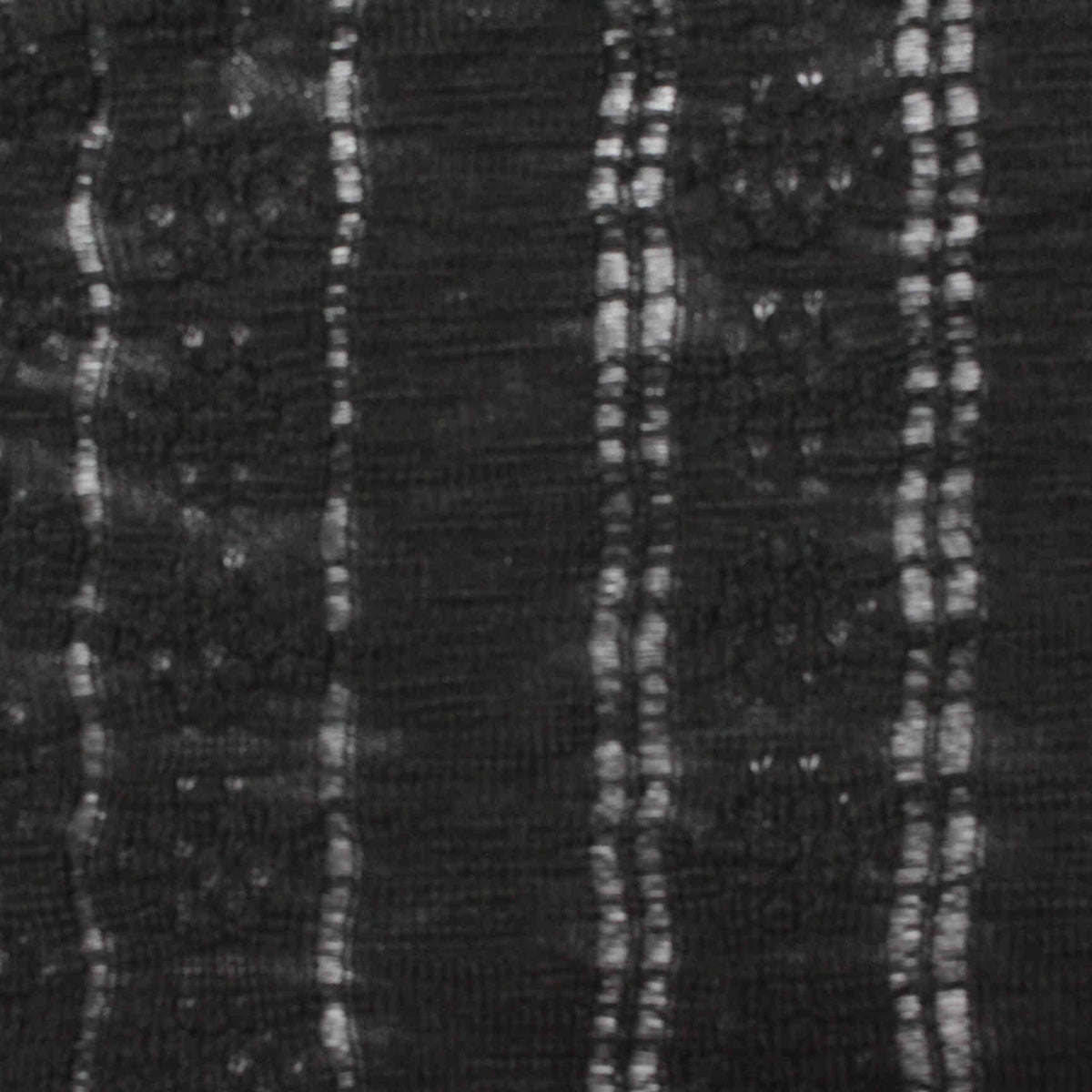 Black Textured-Stripe Chunky Knit, Cotton-Poly