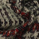 White Geometric Chunky Knit, Polyester