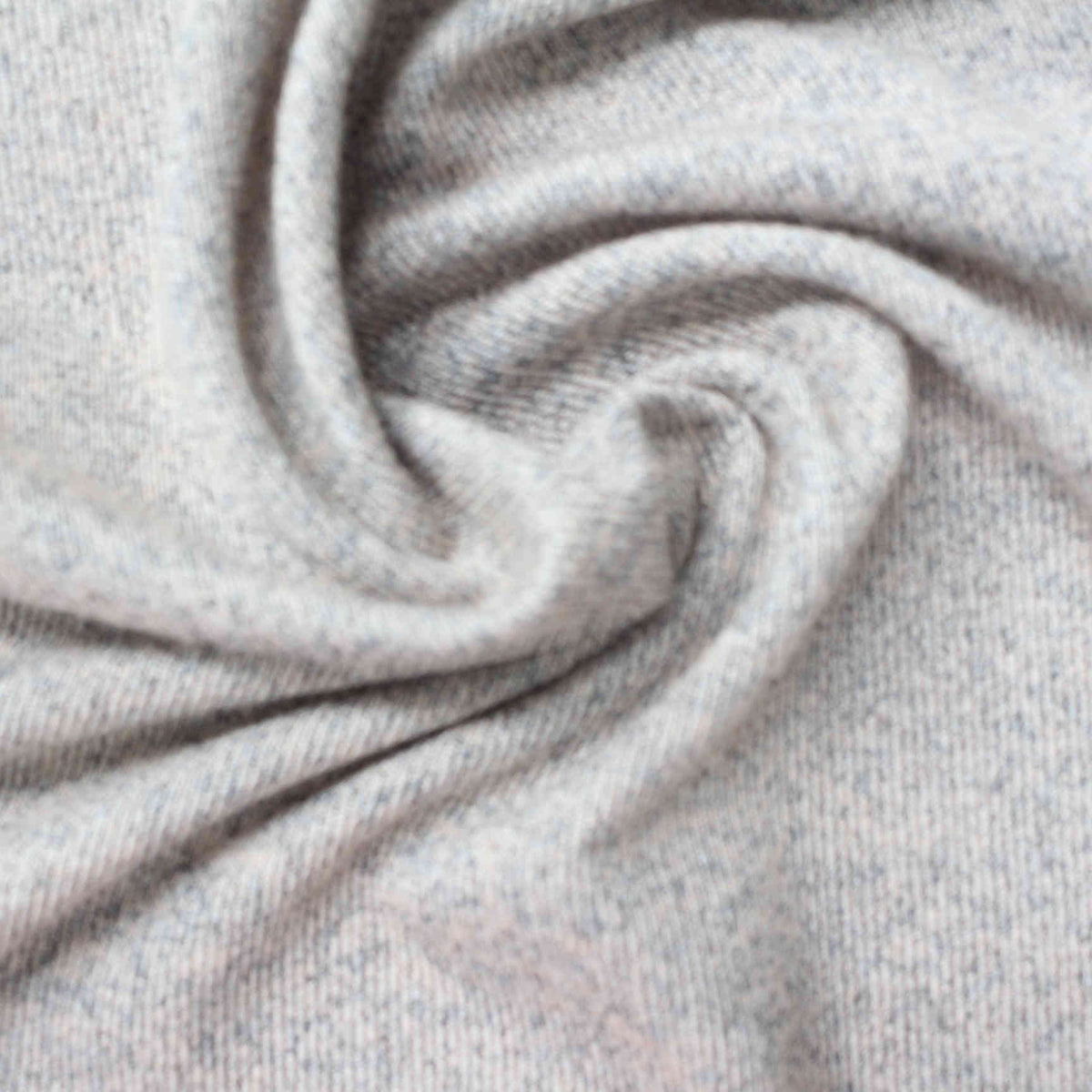 Light Grey Marl Chunky Knit, Viscose-Poly, 195 gsm, 155 cm