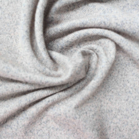 Light Grey Marl Chunky Knit, Viscose-Poly, 195 gsm, 155 cm