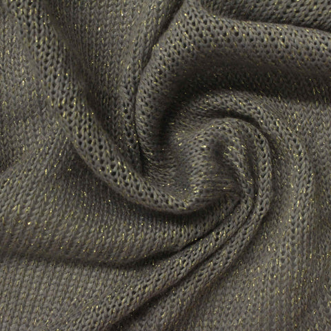 Grey Marl Chunky Knit, Polyester, 180 gsm, 160 cm, ref EF-219389