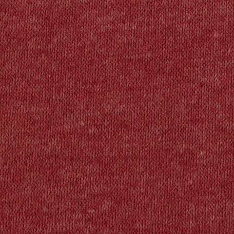 Brushed Polyester Cotton French Terry Fabric, 270 gsm, 170 cm — Red