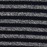 Navy Marled-Stripe Chunky Knit, Cotton-Poly