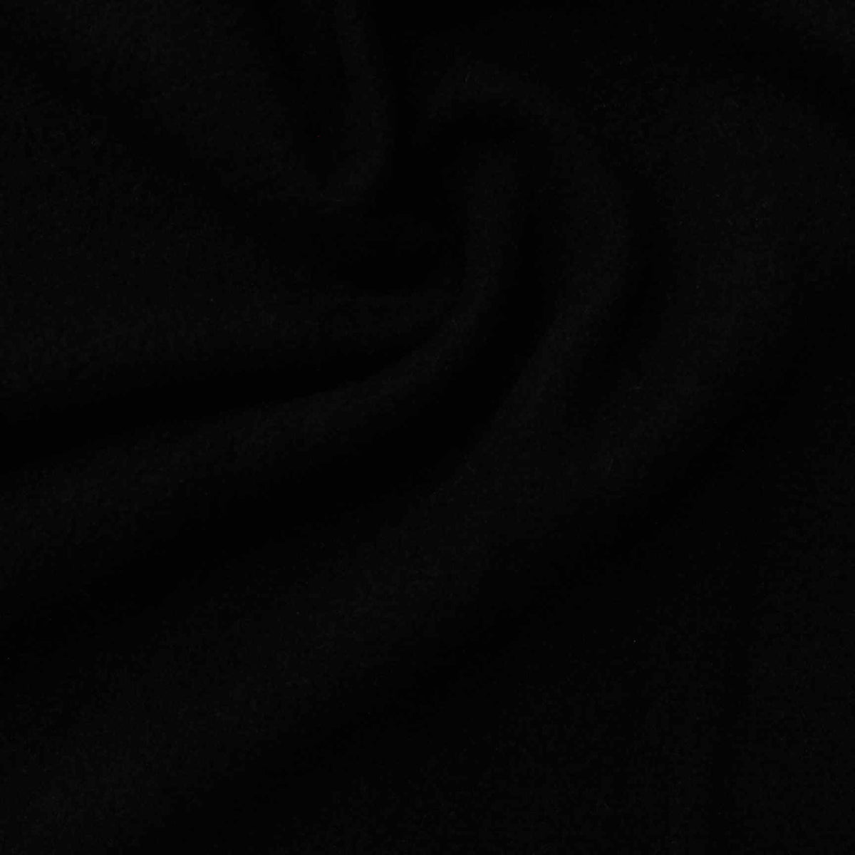 Brushed 100% Polyester Interlock Knit Fabric, 189 gsm, 160 cm — Black