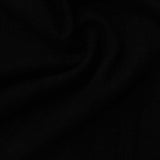 Brushed 100% Polyester Interlock Knit Fabric, 189 gsm, 160 cm — Black