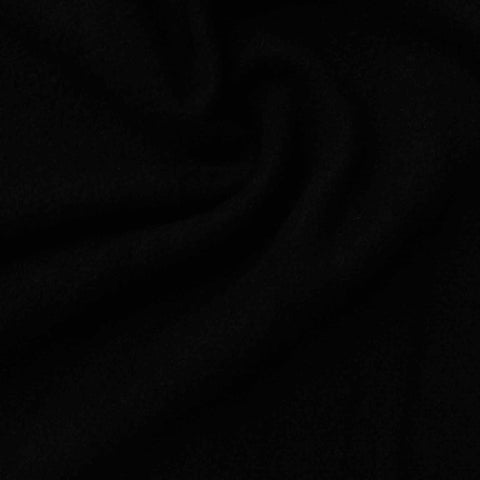 Brushed 100% Polyester Interlock Knit Fabric, 189 gsm, 160 cm — Black