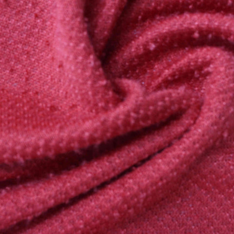 Red Marl Chunky Knit, Polyester, 260 gsm
