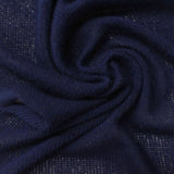 Viscose Polyester Stretch Chunky Knit Fabric, 135 gsm, 125 cm — Navy