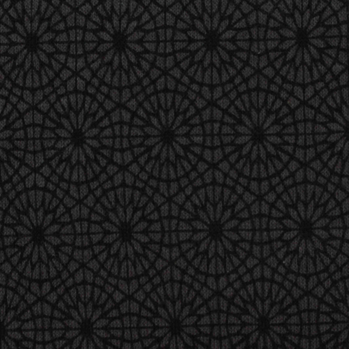 Dark Grey Star French Terry, Cotton-Poly