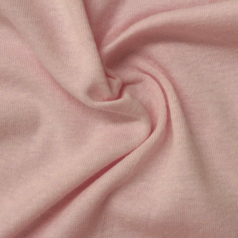 Polyester Cotton Rib Knit Fabric, 163 gsm, 190 cm — Pink