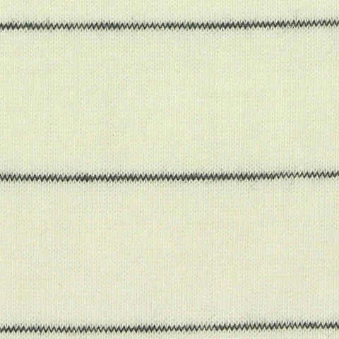 Dark Grey Horizontal-Stripe Interlock Knit, Cotton-Poly, 245 gsm