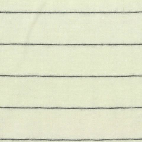 Dark Grey Horizontal-Stripe Interlock Knit, Cotton-Poly, 245 gsm