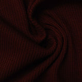 100% Polyester Rib Knit Fabric, 300 gsm, 130 cm — Red