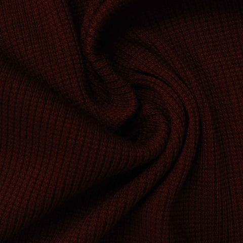 100% Polyester Rib Knit Fabric, 300 gsm, 130 cm — Red
