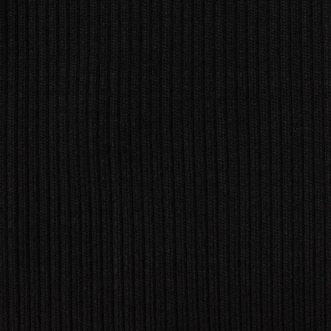 100% Polyester Rib Knit Fabric, 818 gsm, 95 cm — Black
