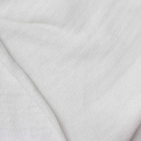 Polyester Stretch Chunky Knit Fabric, 258 gsm, 115 cm — White