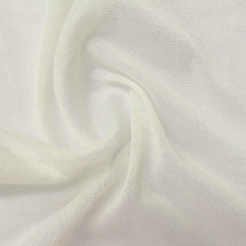 100% Polyester Jersey Knit Fabric, 110 gsm, 106 cm — White