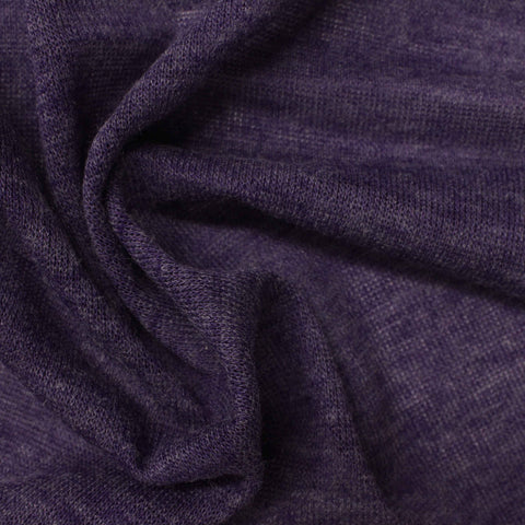 Purple Marl Chunky Knit, Poly-Viscose, 120 gsm