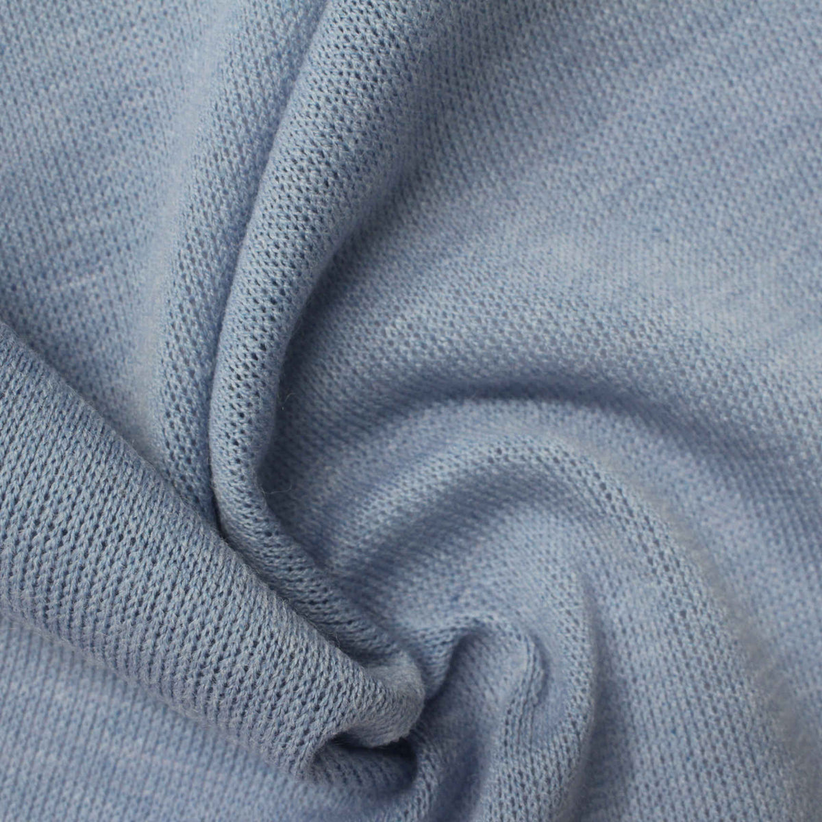Light Blue Marl Jersey Knit, Poly-Viscose, 165 gsm