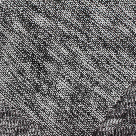 Black Marl Chunky Knit, Polyester, 360 gsm