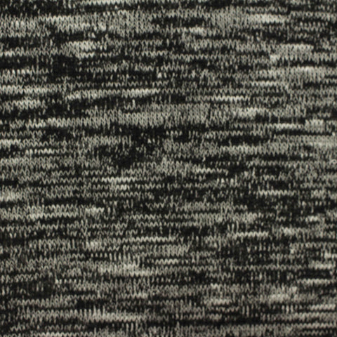 Black Marl Chunky Knit, Poly-Viscose, 240 gsm