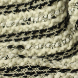 Black Horizontal-Stripe Chunky Knit, Poly-Viscose — texture