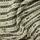 Black Horizontal-Stripe Chunky Knit, Poly-Viscose