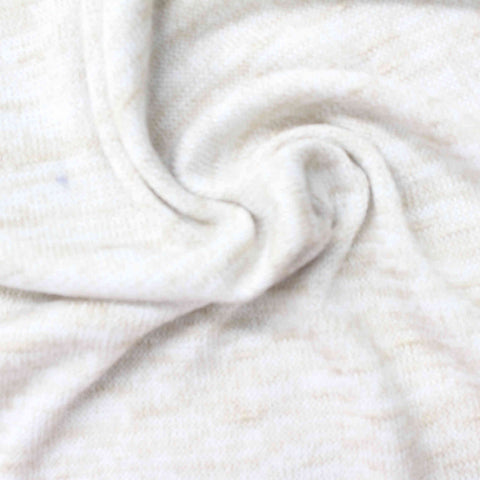Light Cream Marl Chunky Knit, Poly-Viscose, 220 gsm